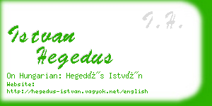 istvan hegedus business card
